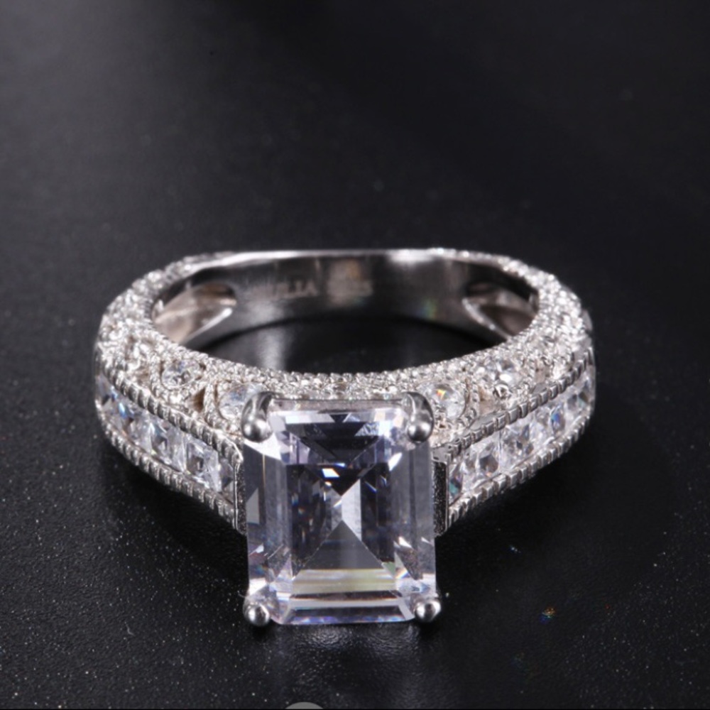 925 Sterling Silver Moissanite Engagement Ring | 5.2CT